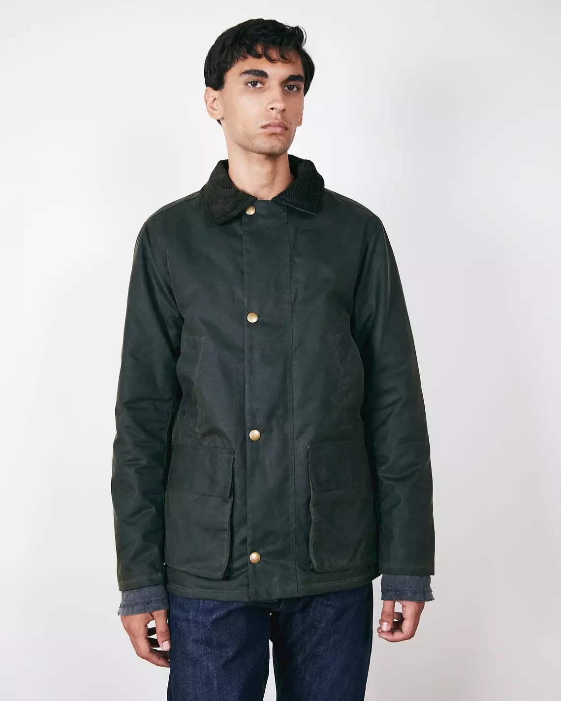 Brixtol Textiles Curtis Olive Herren Wachsjacke Wasserabweisend grün